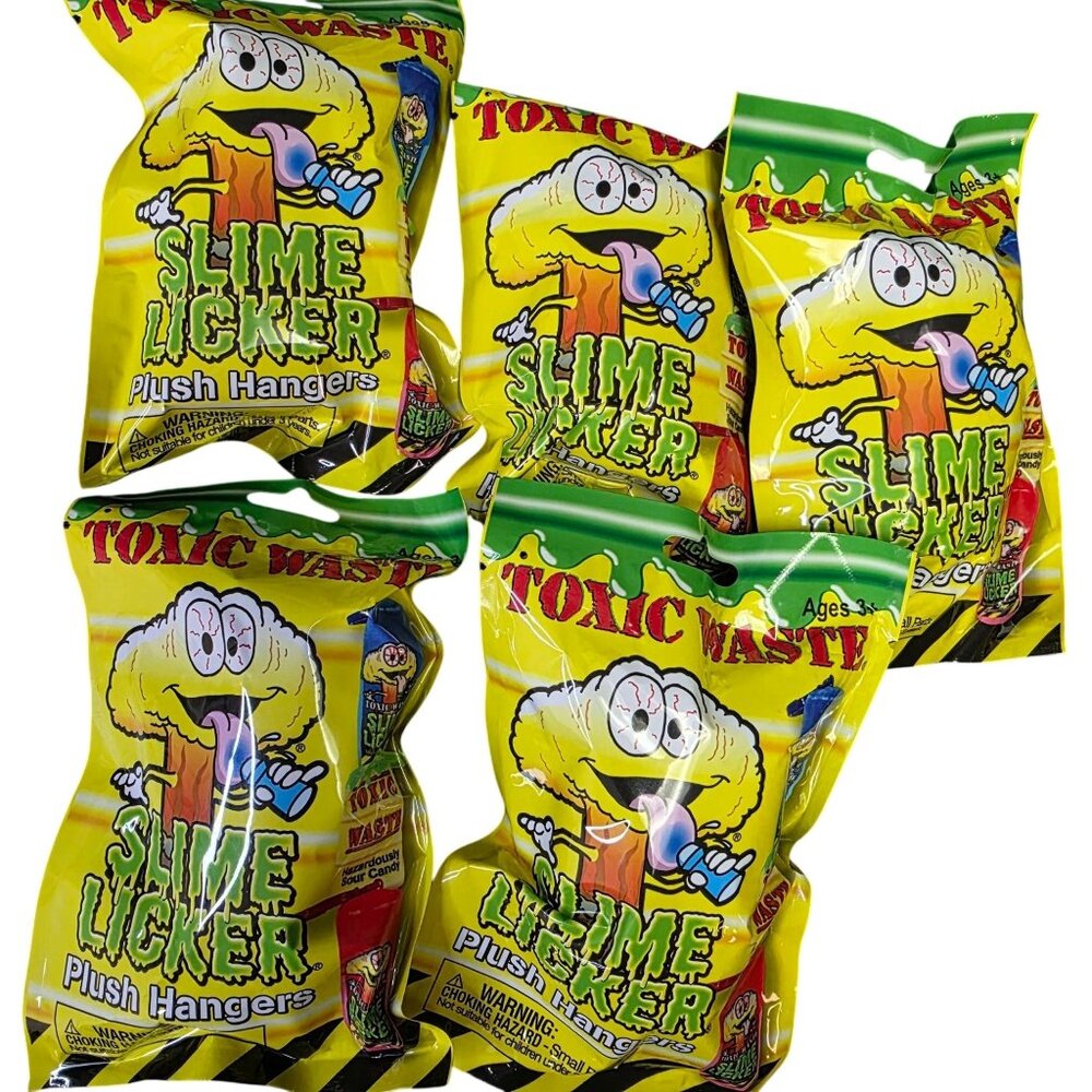6 Packs Toxic Waste Slime Licker Plush Hangers Collectible Stocking Stuffer New